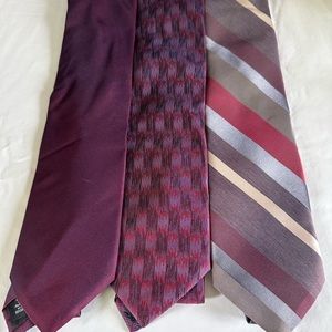Vintage purple burgundy stripe solid pattern ties